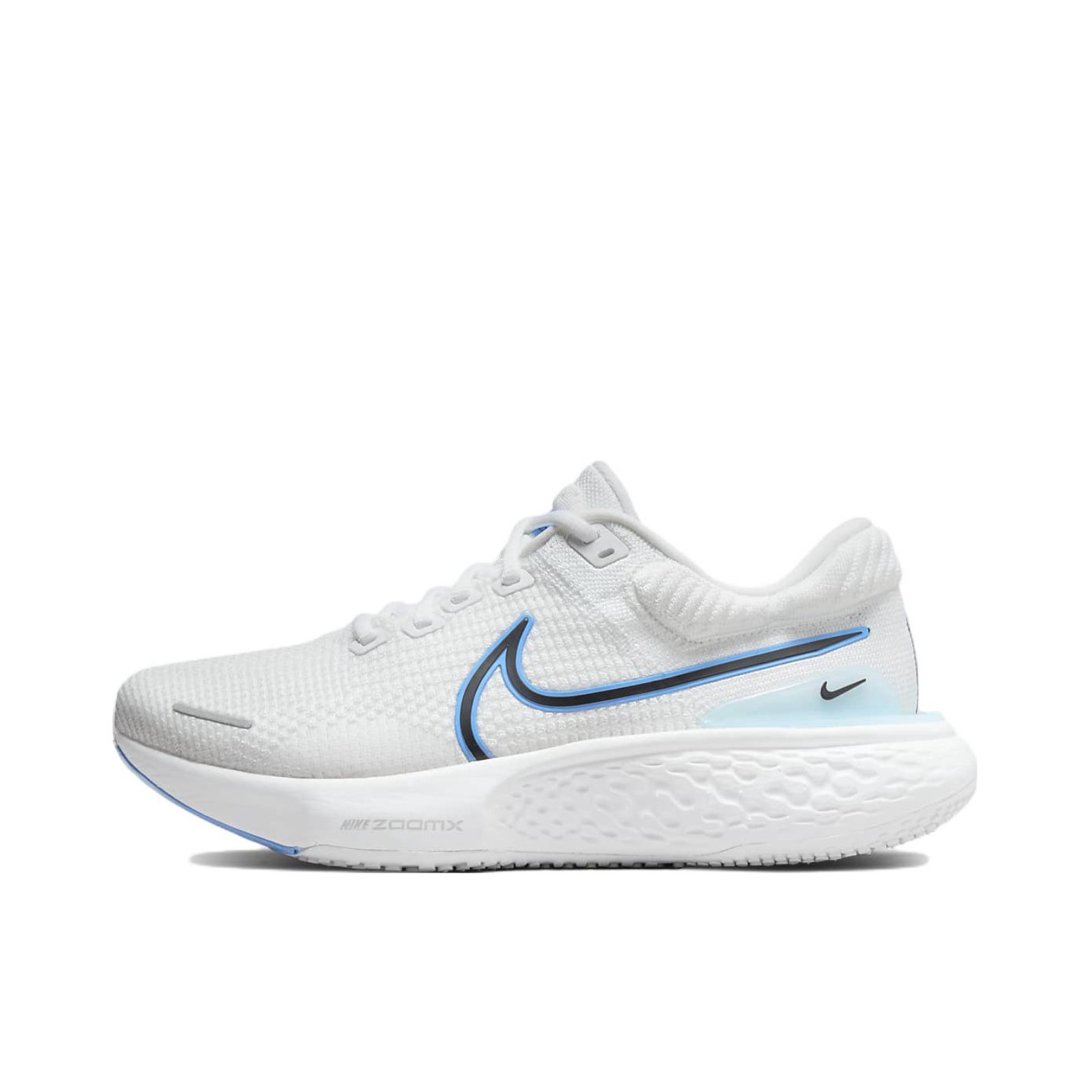 推荐商品：Nike ZoomX Invincible Run FlyKnit 2 跑鞋 防滑耐磨减震轻便织物百搭休闲圆头支撑 白色/蓝色
