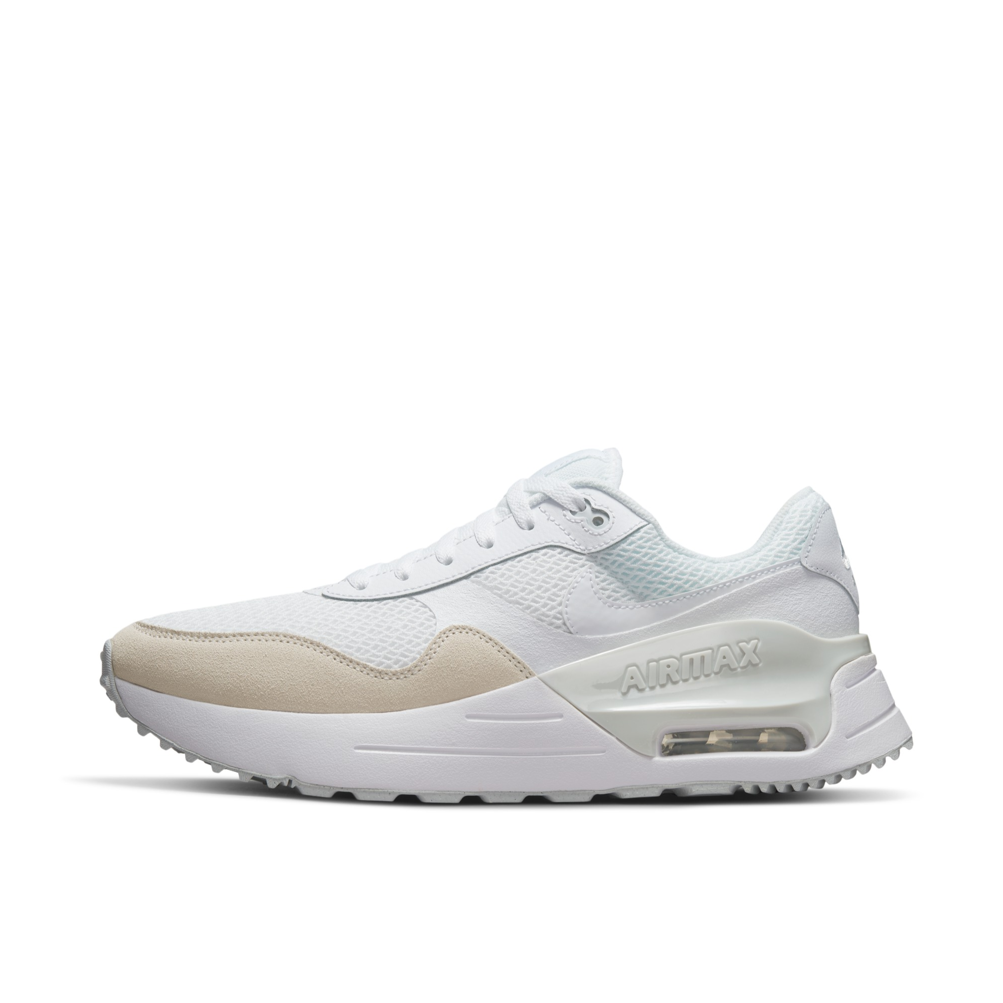 推荐商品：Nike Air Max Systm 气垫 网面透气 防滑耐磨 减震轻便 复古 织物 跑鞋 白色/金色