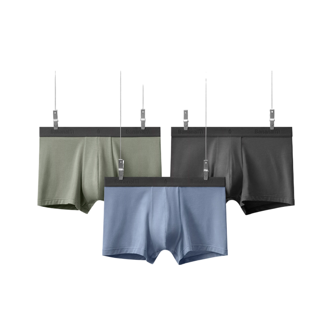 推荐商品：Bananain/蕉内 马年 银皮3系发育期莫代尔冰丝感网眼透气纯棉裆部中腰抗菌里贴男士四角内裤301P 氢深灰+氢蓝+氢浅绿/3条装