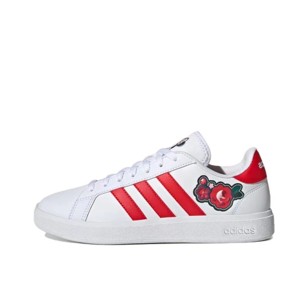 推荐商品：adidas neo Grand Cour Base 2.0 轻便舒适 减震耐磨 运动休闲鞋 白色/红色