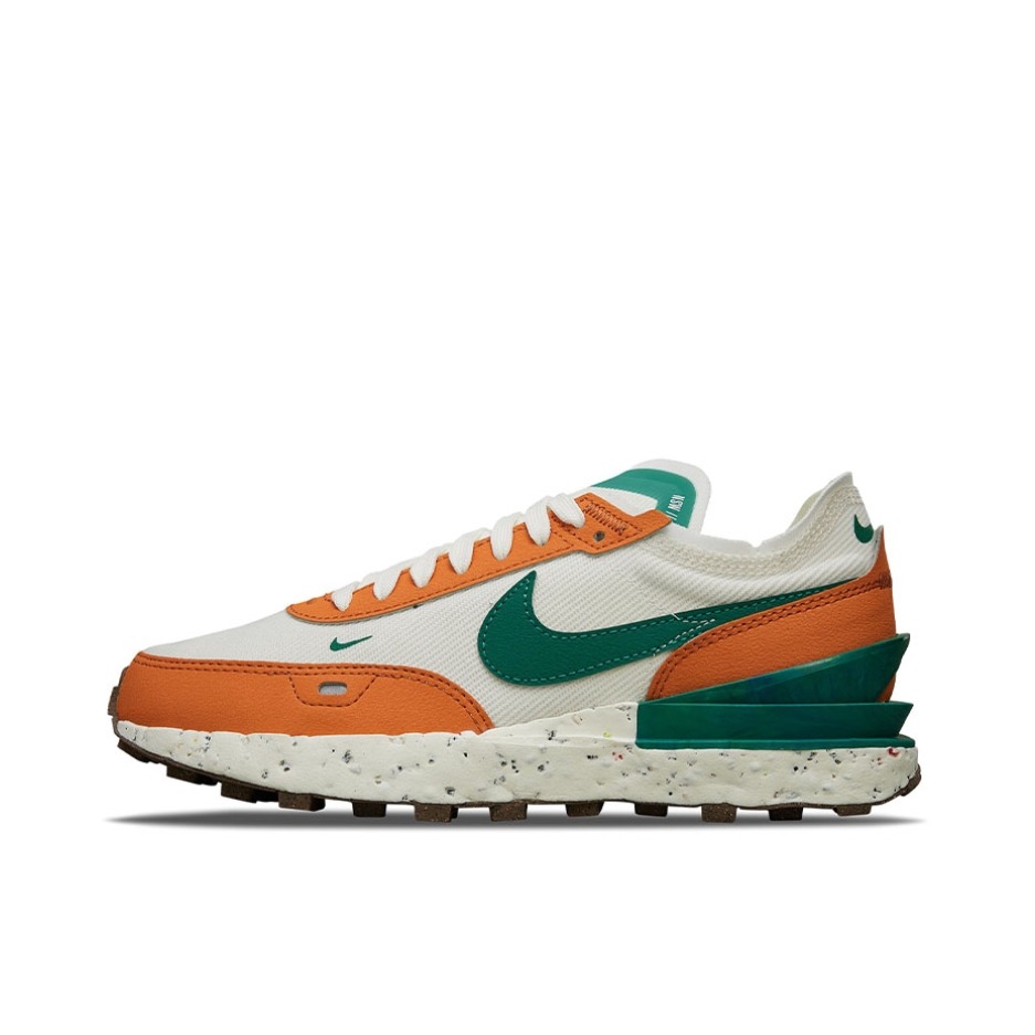 推荐商品：Nike Waffle One 跑鞋 轻便透气防滑耐磨舒适复古缓震运动织物支撑圆头 女款/橙色/绿色