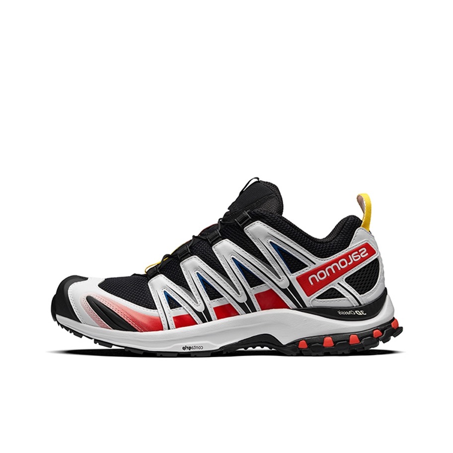 推荐商品：Salomon/萨洛蒙 XA Pro 3D 户外鞋 徒步鞋 越野跑鞋 防滑耐磨防水包裹性稳定支撑织物网布抓地 褐色/红色/白色