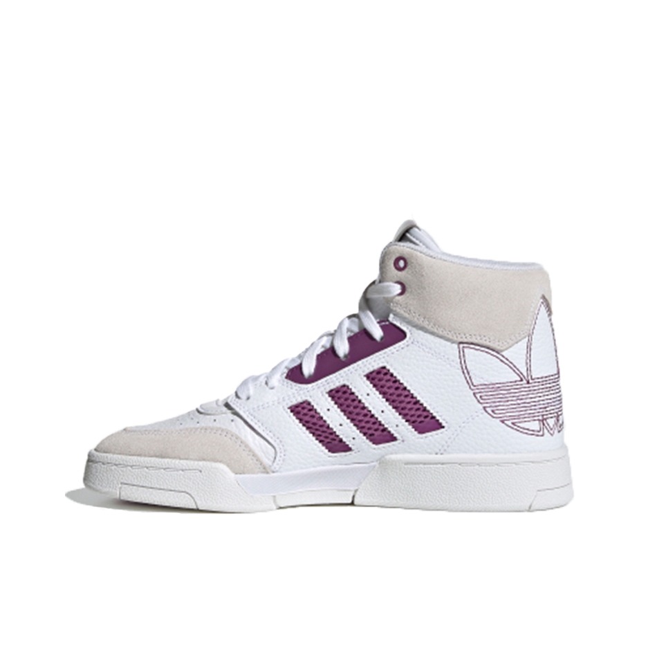 推荐商品：adidas Originals Drop Step 板鞋 复古耐磨透气舒适百搭 灰色/白色/紫色