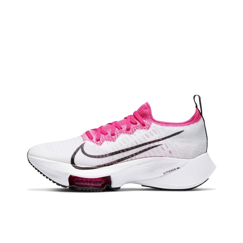 推荐商品：Nike Air Zoom Tempo NEXT% 跑鞋 全掌稳定支撑耐磨透气防滑碳板跑道耐穿 白色/爆炸粉