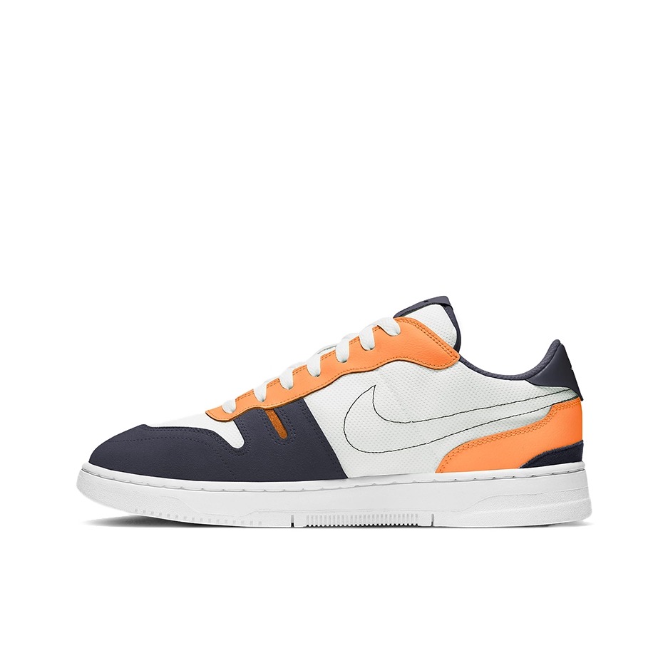 推荐商品：Nike Squash Type 休闲百搭 舒适轻便 耐磨 透气 滑板鞋 板鞋 白色/橙色/藏青
