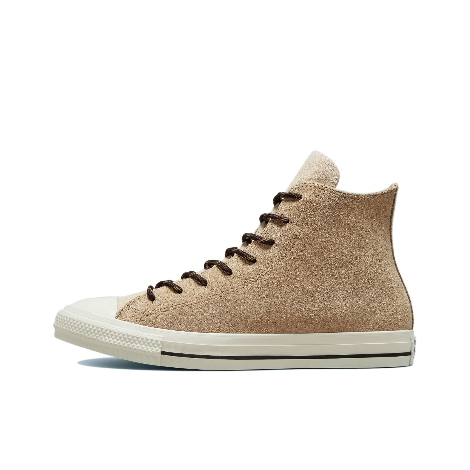 推荐商品：Converse/匡威 Chuck Taylor All Star 帆布鞋 常青款轻便防滑耐磨百搭复古圆头减震贴合高帮 棕色/翻毛皮
