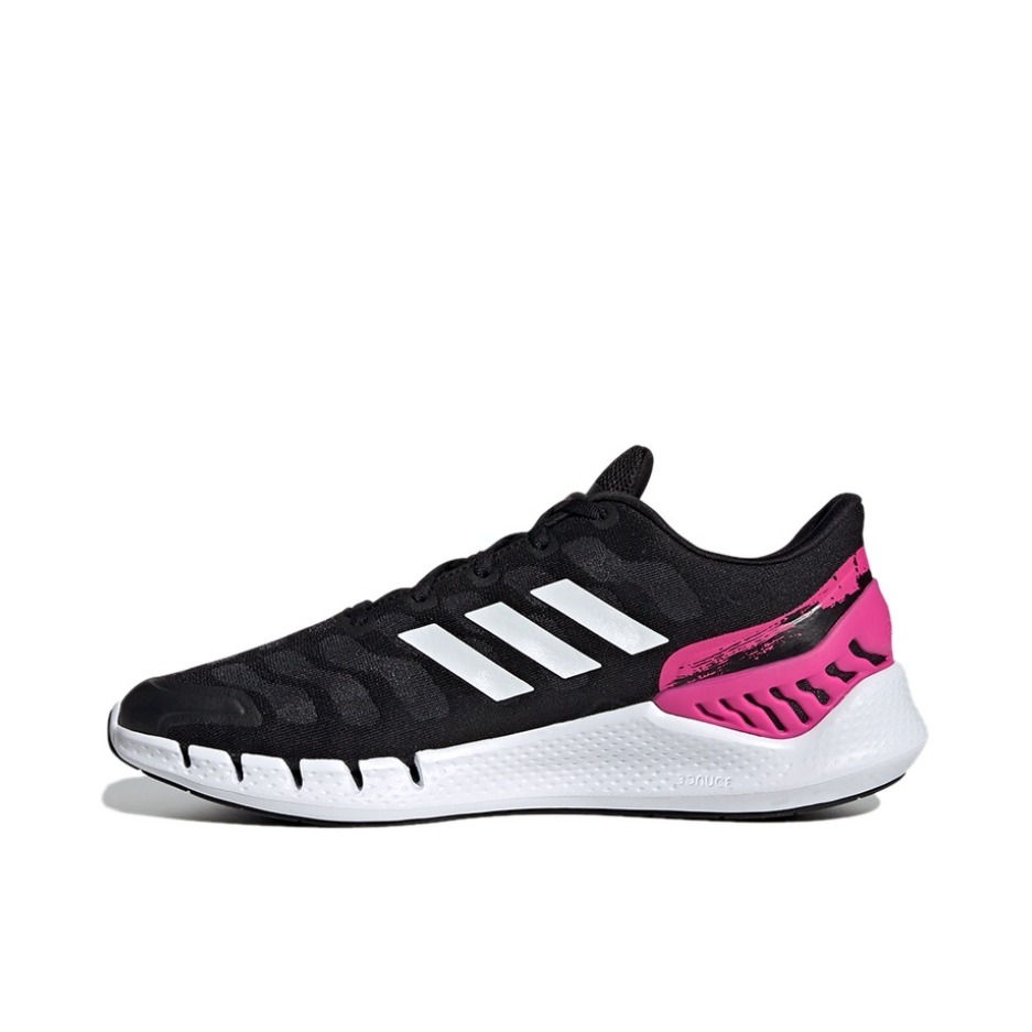 推荐商品：adidas Climacool Ventania 跑鞋 缓震耐磨网面舒适透气轻运动回弹 黑色/白色/玫红