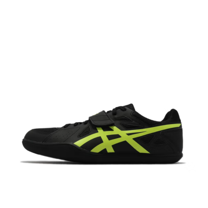 推荐商品：Asics/亚瑟士 Hyper Throw 3 跑鞋 防滑耐磨透气舒适 黑色/绿色