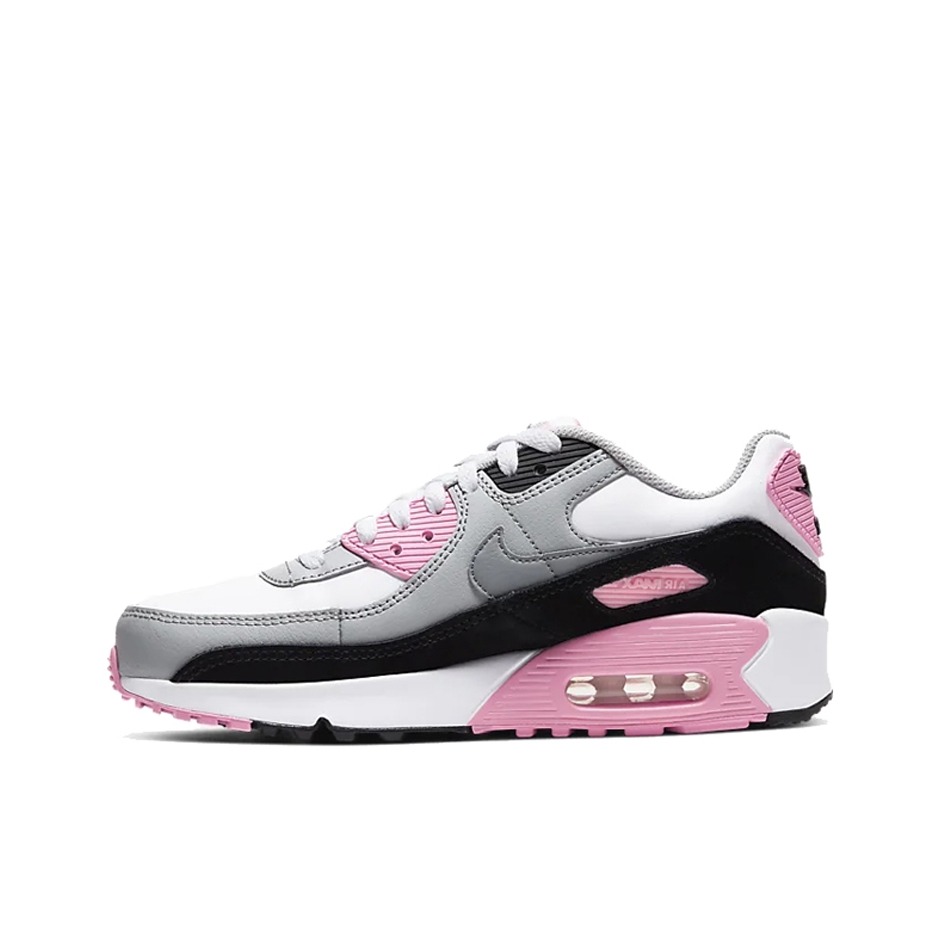 推荐商品：Nike Air Max 90 跑鞋 气垫合成革缓震透气复古增高圆头贴合拼接 Rose Pink 灰色/玫瑰粉