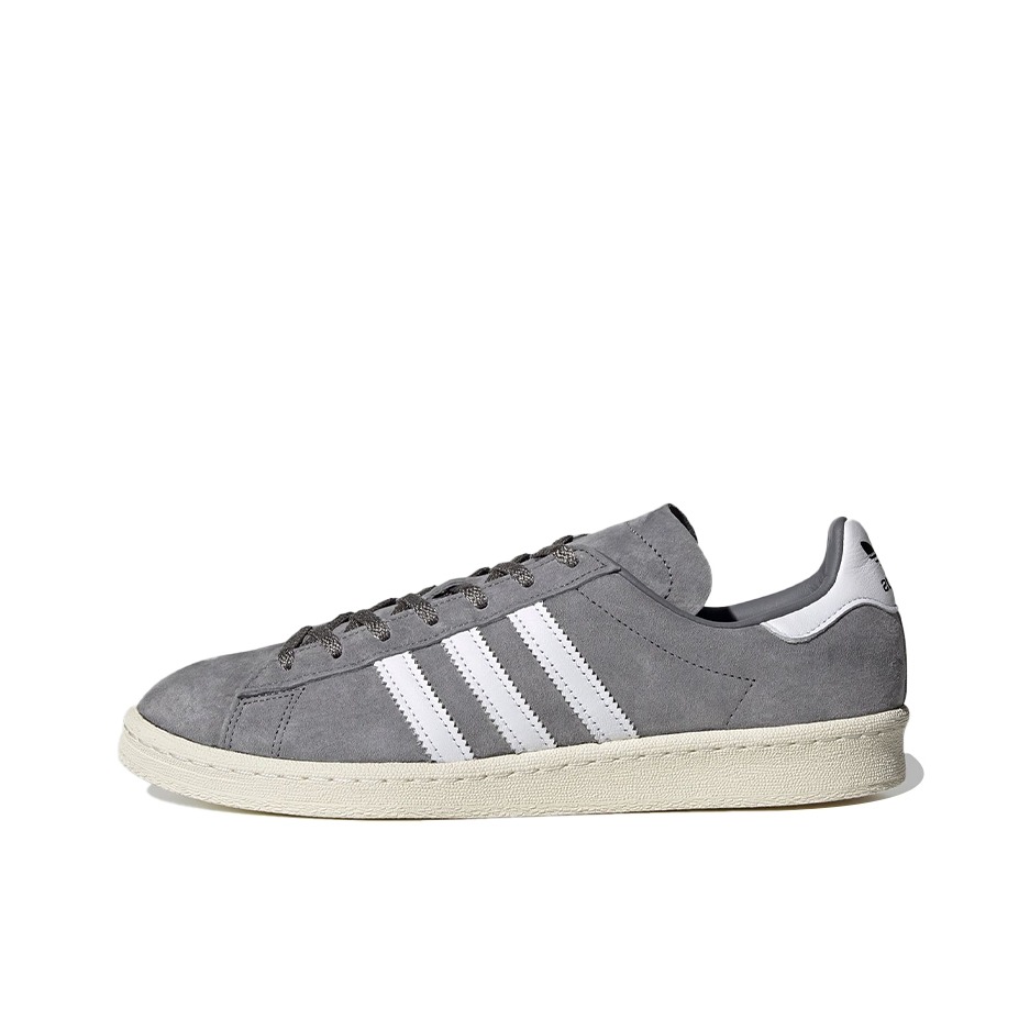 adidas originals Campus 80s 板鞋 复古减震透气防滑轻便休闲舒适耐磨低帮时尚潮流 灰色/云白/灰白