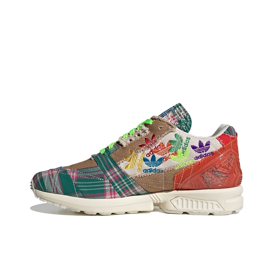 推荐商品：adidas Originals ZX 8000 复古 舒适百搭 防滑耐磨 轻便透气 织物 低帮 缓震 运动休闲鞋 Sean Wotherspoon联名/红色/米色/棕色