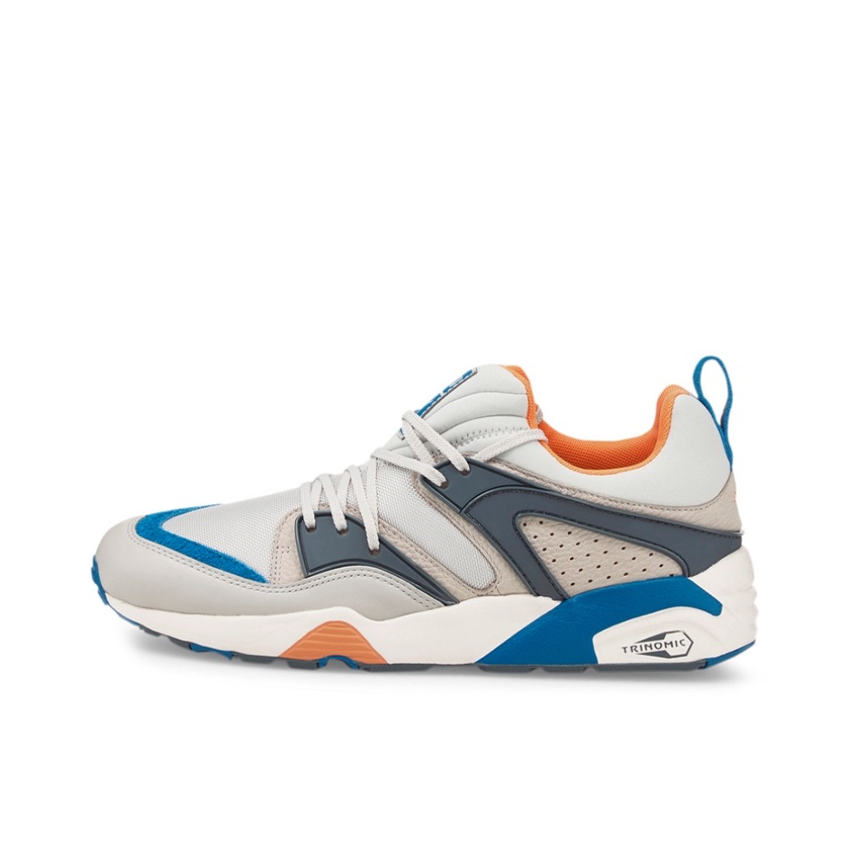 推荐商品：Puma/彪马 Blaze of Glory 运动休闲鞋 防滑耐磨舒适轻便减震透气复古百搭潮流简约织物皮革圆头 灰色/橙色/蓝色