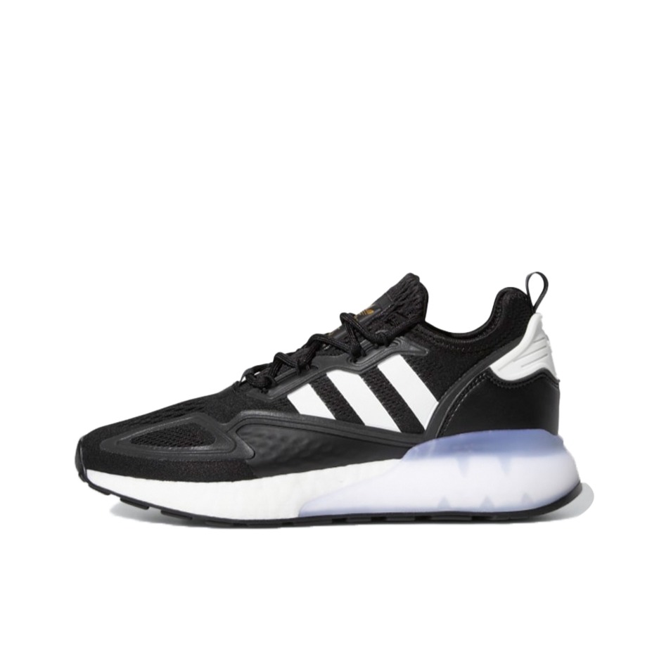 推荐商品：adidas Originals ZX 2K Boost 缓震轻便 透气 织物 跑鞋 女款/亮黑/白色
