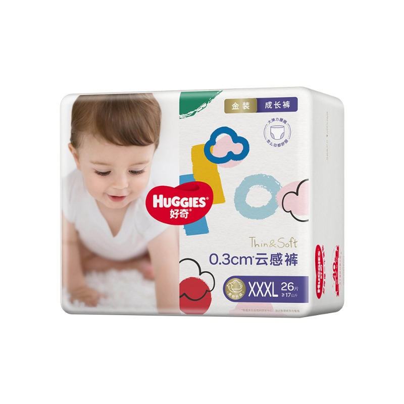 推荐商品：好奇/Huggies 金装超薄云柔云感拉拉裤XXXL码 尿不湿柔软透气干爽超柔贴身
