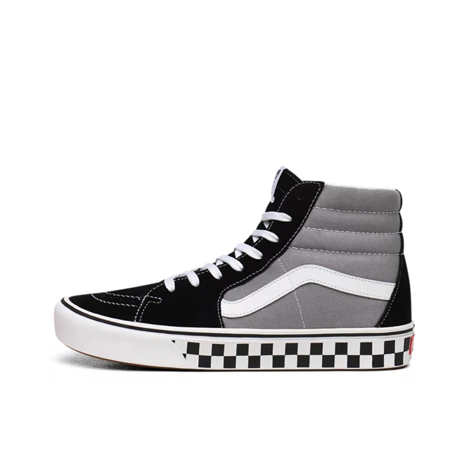 推荐商品：Vans/范斯 SK8-Hi 板鞋 潮流经典拼接复古街头厚底 ComfyCush/黑灰