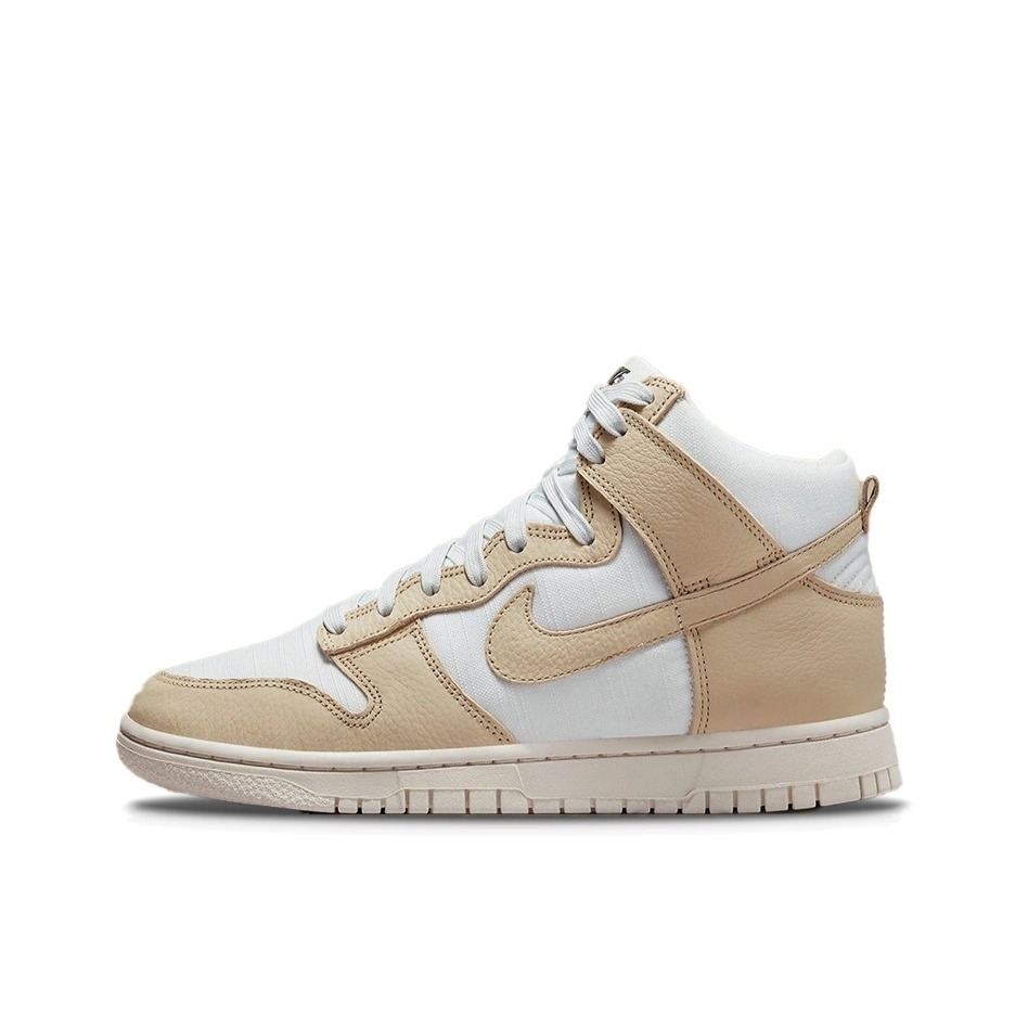 推荐商品：Nike Dunk 板鞋 经典复古百搭 高帮/米白/棕色