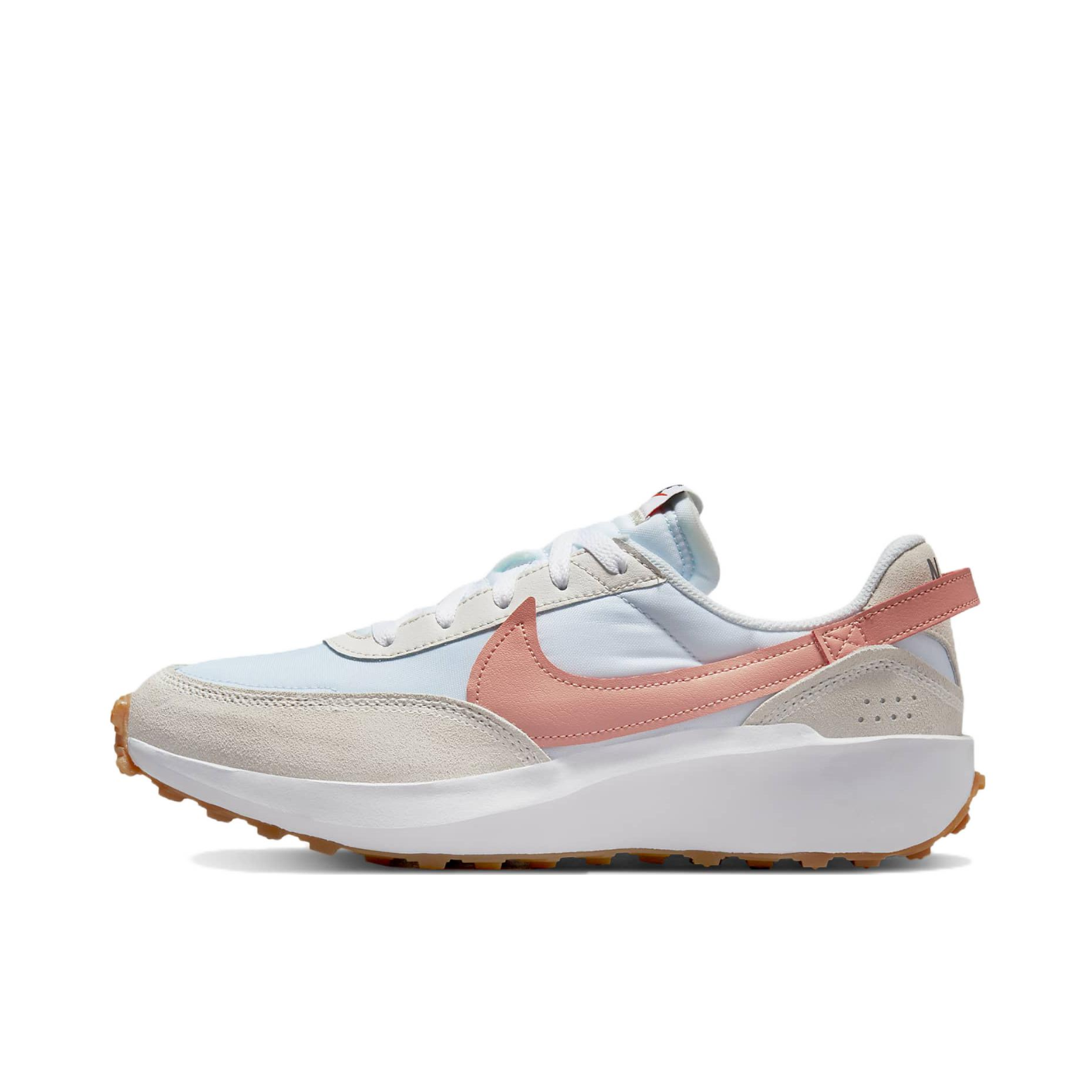 推荐商品：Nike Waffle Debut 运动休闲鞋 轻便缓震防滑复古圆头抓地包裹性 米色/淡蓝色/粉红色