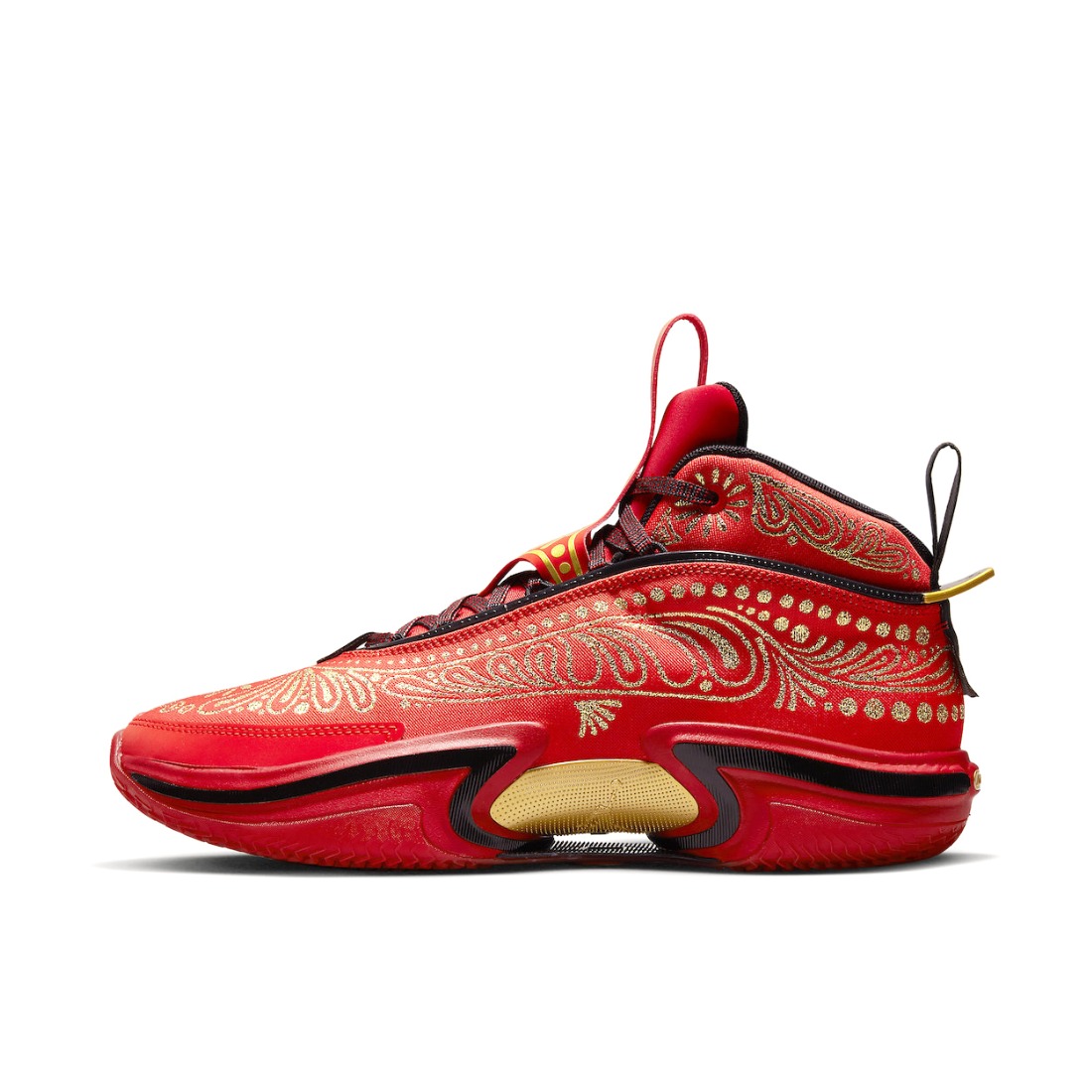 推荐商品：Air Jordan 36 篮球鞋 Zoom科技舒适包裹性支撑防滑耐磨紫外线 Luka Doncic联名/红色/金色