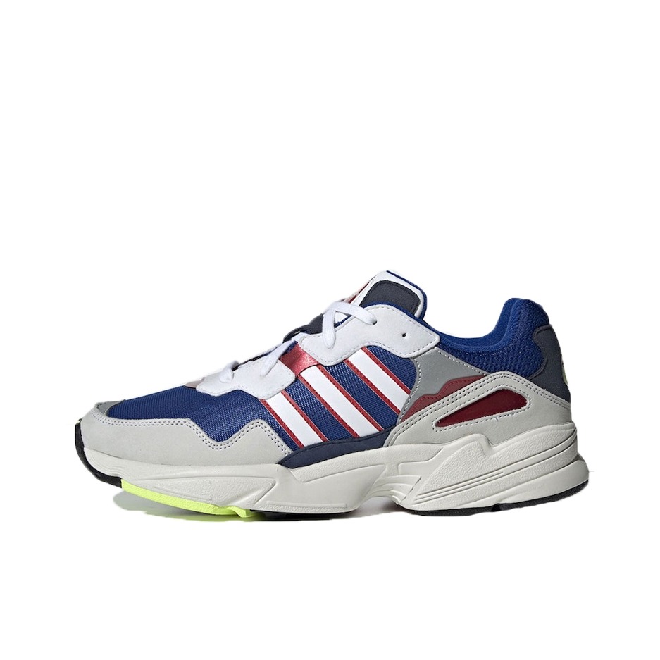 推荐商品：adidas originals Yung-96 运动休闲鞋 防滑耐磨缓震回弹舒适轻便复古 Collegiate Royal/Cloud White/Collegiate Navy 蓝灰红