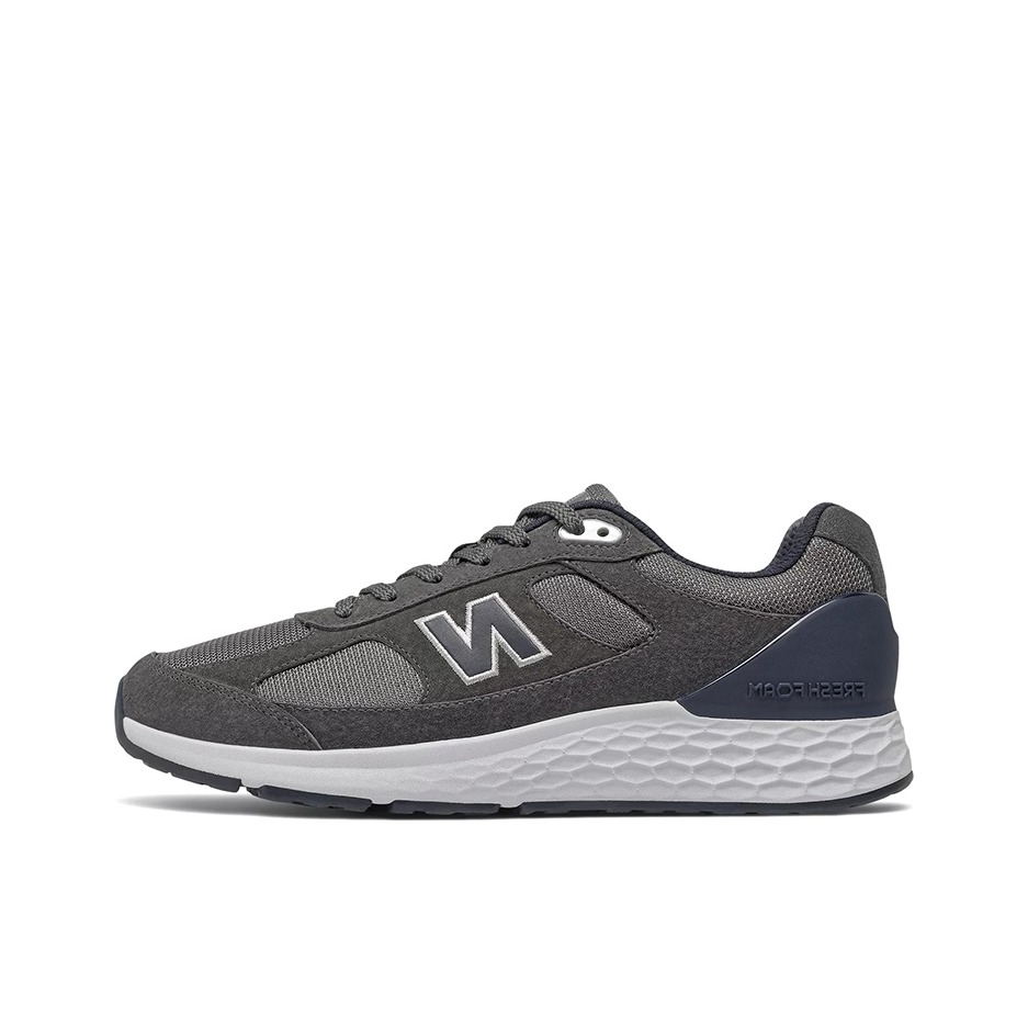 推荐商品：New Balance 1880 跑鞋 防滑耐磨缓震休闲网布透气舒适百搭复古时尚织物合成革马拉松支撑 灰色/蓝色