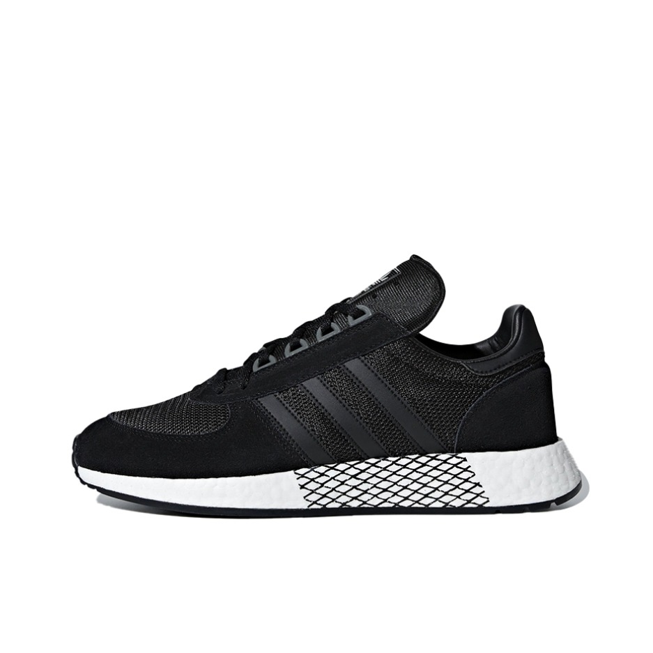 推荐商品：adidas Marathon x 5923 防滑耐磨 舒适透气 复古 运动 回弹 跑鞋 Black/White 黑白