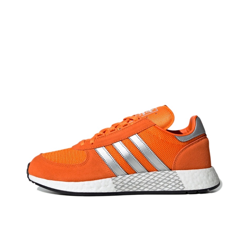 推荐商品：adidas Marathon x 5923 防滑耐磨 舒适透气 复古 运动 回弹 跑鞋 Orange Silver 橙银