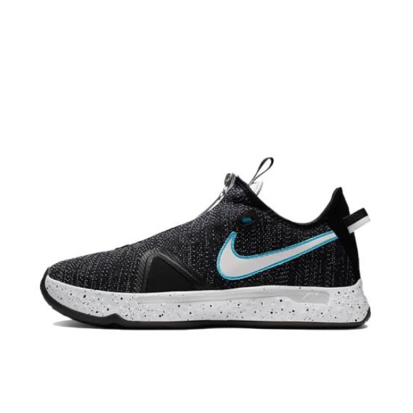 推荐商品：Nike Paul George Pg 4 保罗乔治4代 拉链 缓震透气训练抗冲击网布包裹性织物耐磨 实战 篮球鞋 国外版/黑色/白色