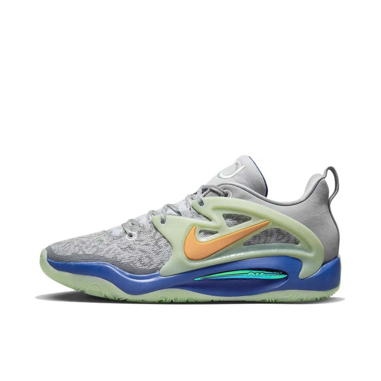 推荐商品：Nike KD 15 杜兰特 Strobel 缓震透气 防滑耐磨 圆头 包裹性 支撑 篮球鞋 国外版/9th Wonder联名/灰色/绿色/橙色