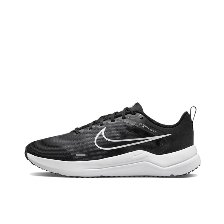 推荐商品：Nike Downshifter 12 跑鞋 舒适回弹减震耐磨轻便透气网面织物 男款/宽版/深烟灰/白色