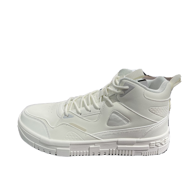 推荐商品：鸿星尔克 时尚轻便 软底防滑 板鞋 11122301237 橡芽白/铅笔灰