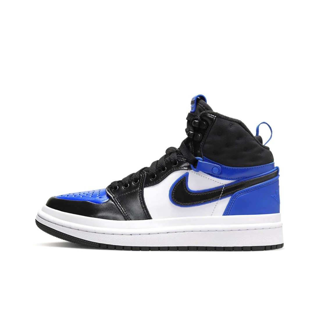 推荐商品：Air Jordan 1 板鞋 运动休闲鞋 复古潮流支撑合成革 蓝色/黑色