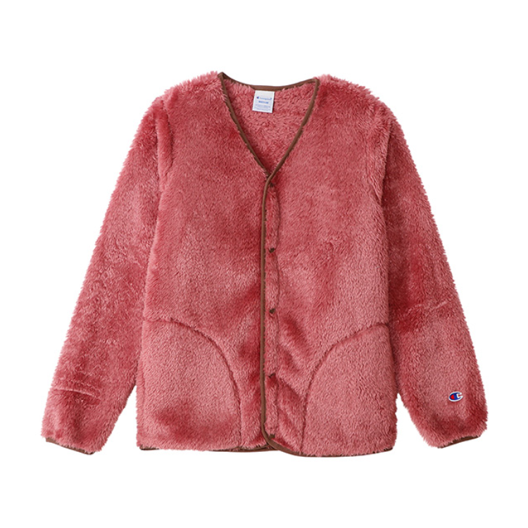 Champion 毛绒羊羔绒开衫纯色外套夹克 男女同款 CW-N605