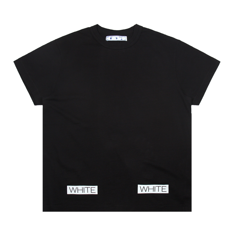 OFF-WHITE C/O VIRGIL ABLOH  经典警戒线LOGO短袖T恤 男女同款 OMAA002G20JER009