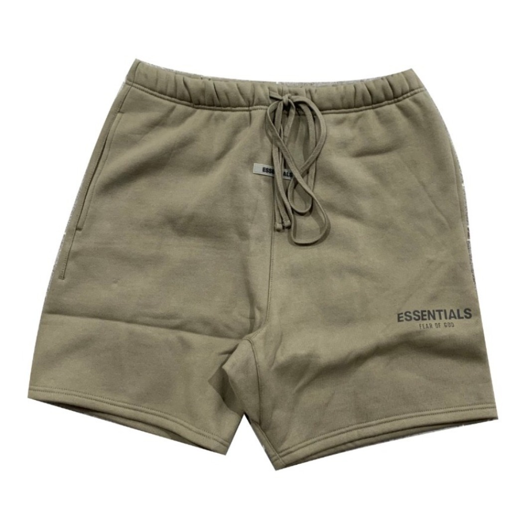 【保罗乔治同款】Fear of God 副线 Essentials 3M反光字母棉质抽绳短裤