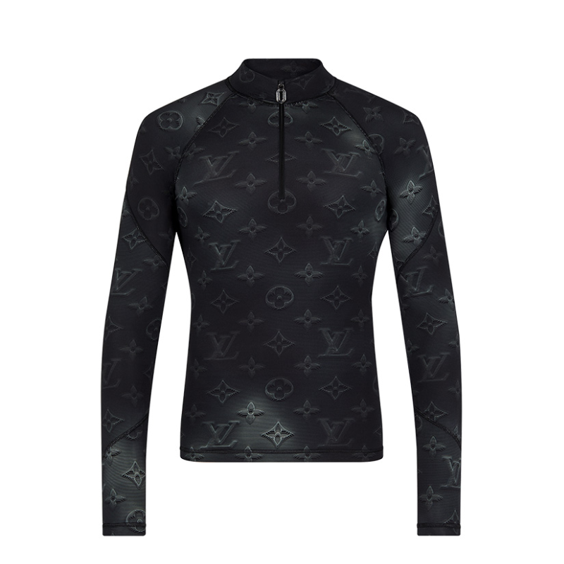 LOUIS VUITTON 2054系列 科技印花半拉链长袖T恤