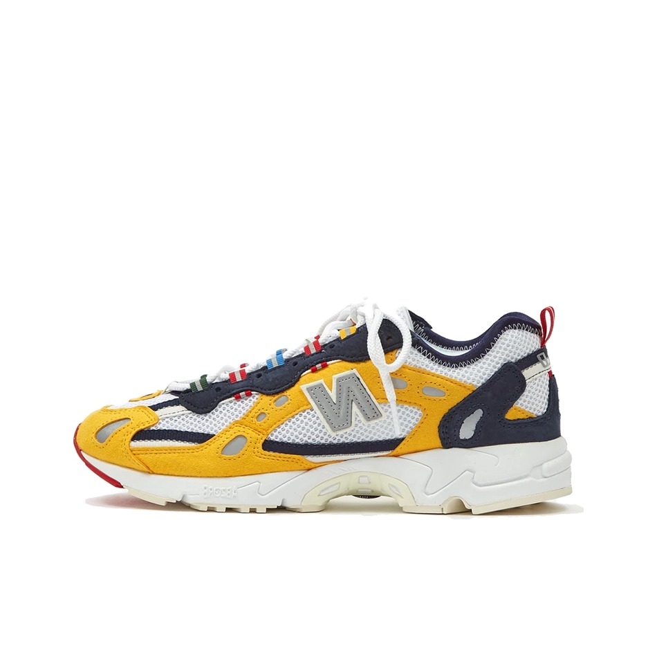推荐商品：New Balance 827 耐磨休闲 潮流网布 织物 运动 复古鞋 White/Yellow/Blue Aimé Leon Dore联名/白色/黄色