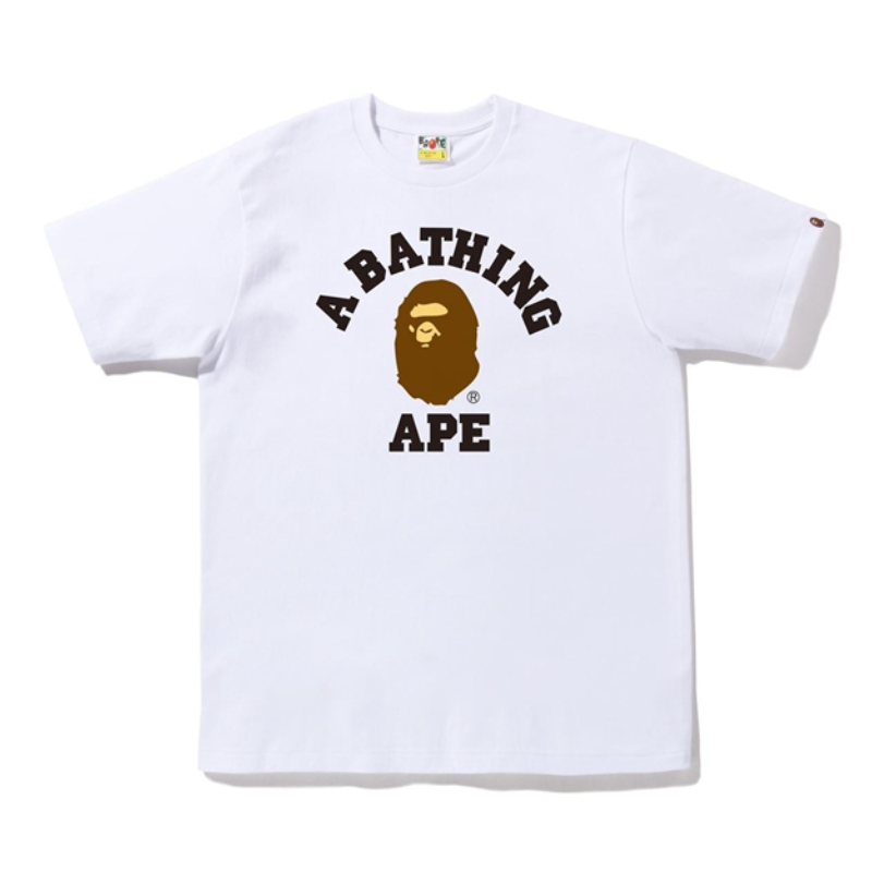 Bape 猿人头字母印花圆领套头短袖T恤