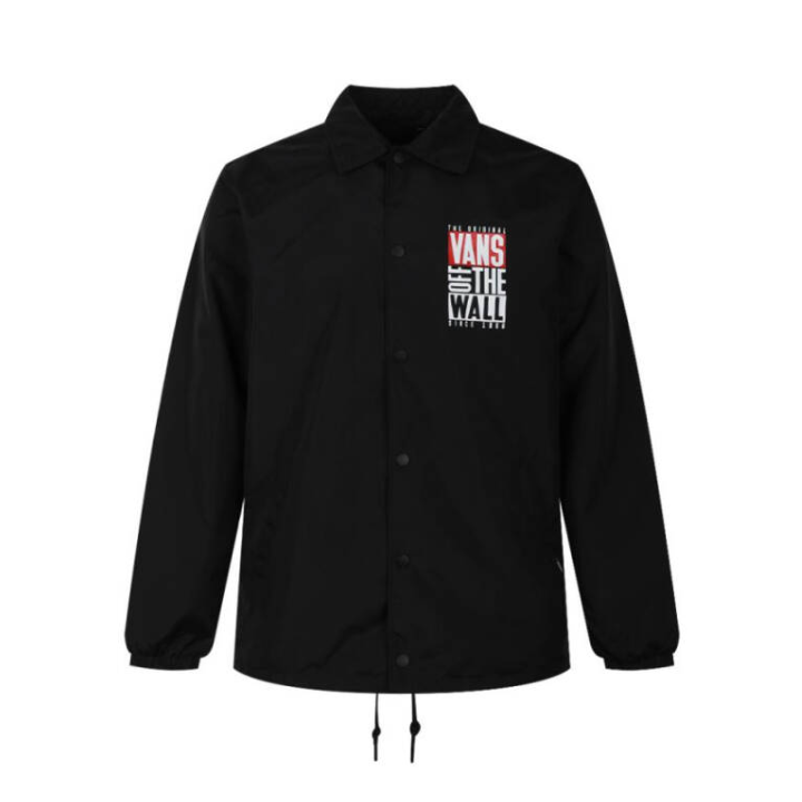 Vans 休闲字母印花翻领教练夹克 男女同款 VN0A4MLE