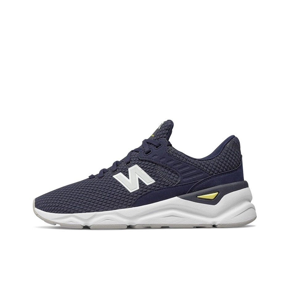 推荐商品：New Balance X-90 跑鞋 防滑耐磨舒适轻便减震网布透气织物百搭时尚复古休闲运动圆头 海军蓝
