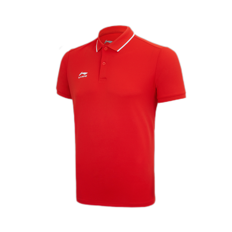 Li Ning 撞色立领透气短袖POLO衫 男女同款 APLQ173