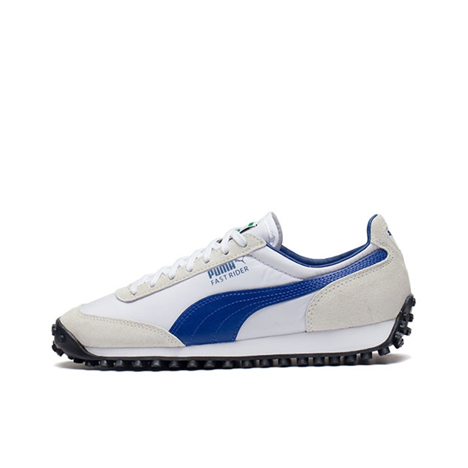 推荐商品：Puma/彪马 Fast Rider 轻便舒适 减震透气 防滑耐磨 复古 运动休闲鞋 白灰色/蓝色