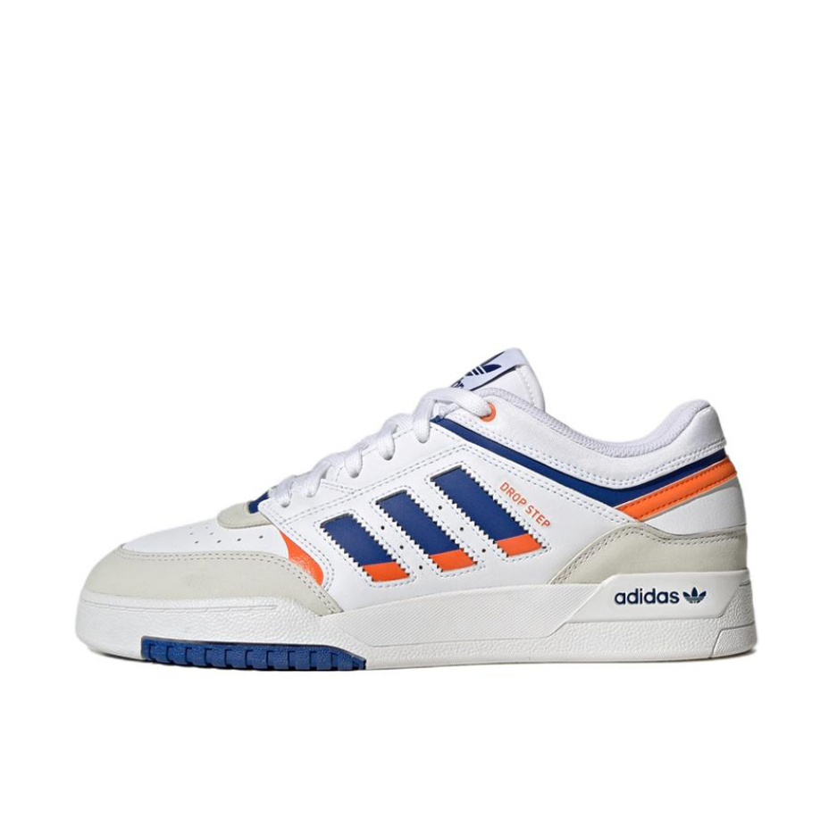 推荐商品：adidas Originals Drop Step 板鞋 复古耐磨透气舒适百搭 白色/蓝色/米色
