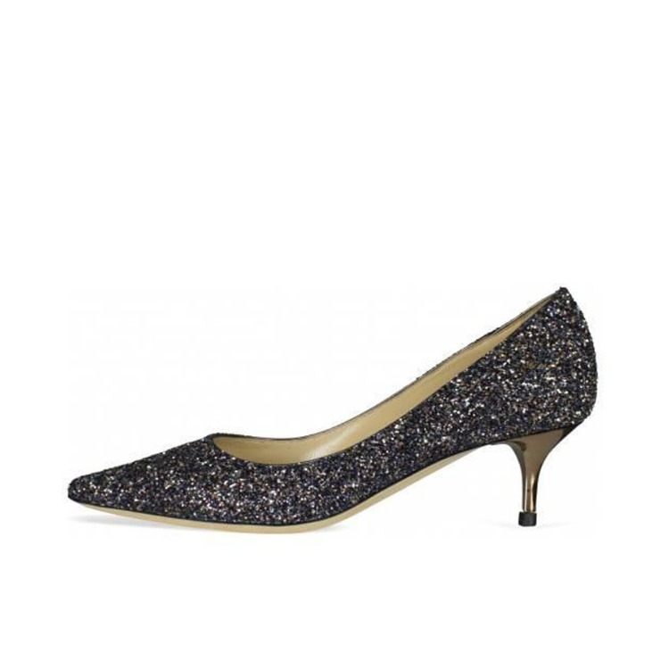 推荐商品：Jimmy Choo Aza Glitter Multi 高跟鞋 黑色