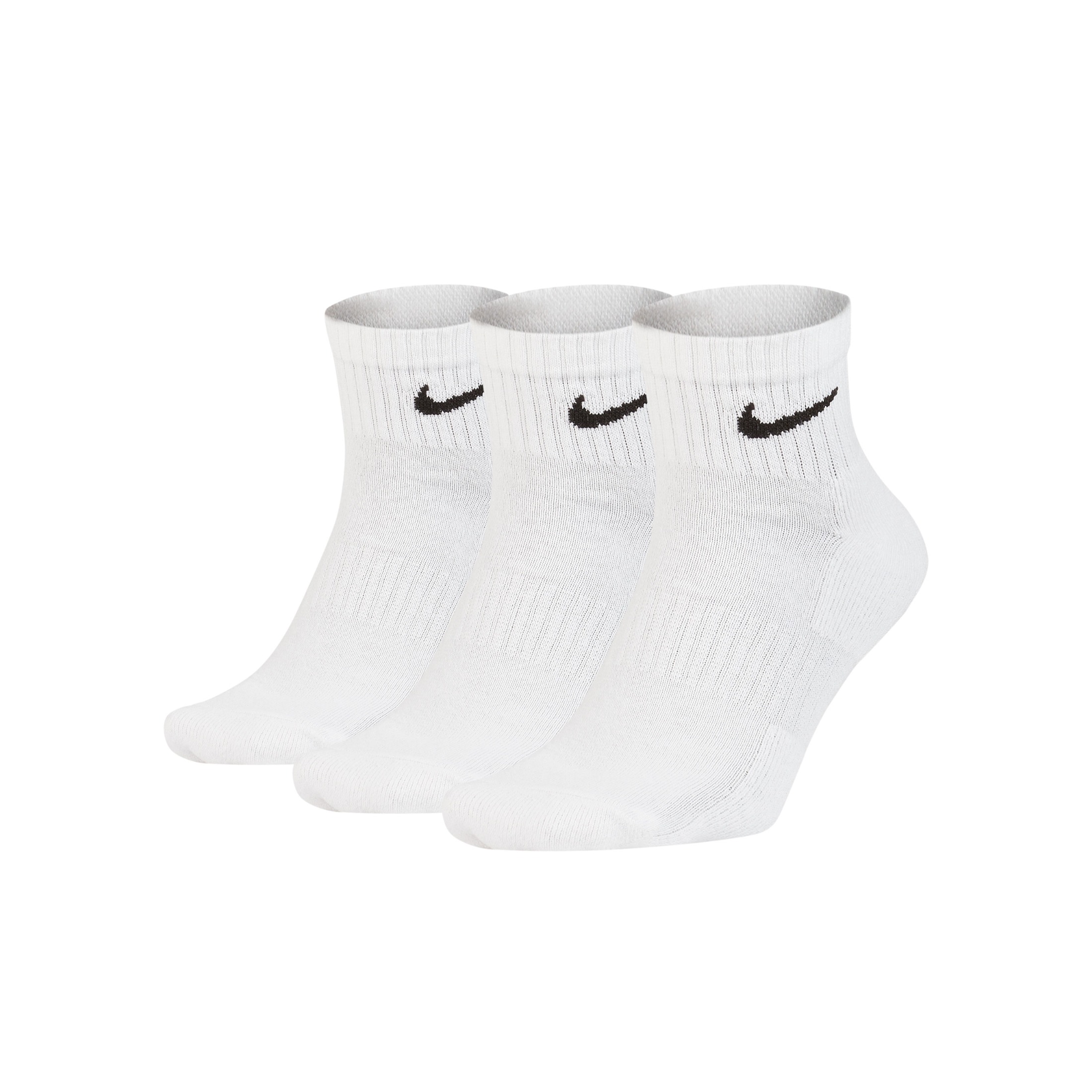 Nike 袜子 运动透气训练中短筒袜 SX7667/SX7677 SX7677-100四季款中筒 3双