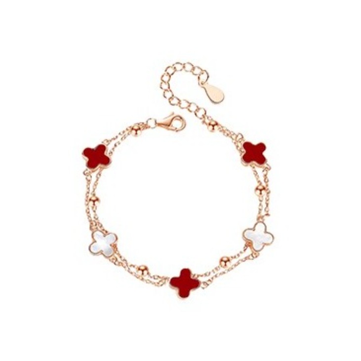 推荐商品：FDK 四叶草925银手链 sl220715