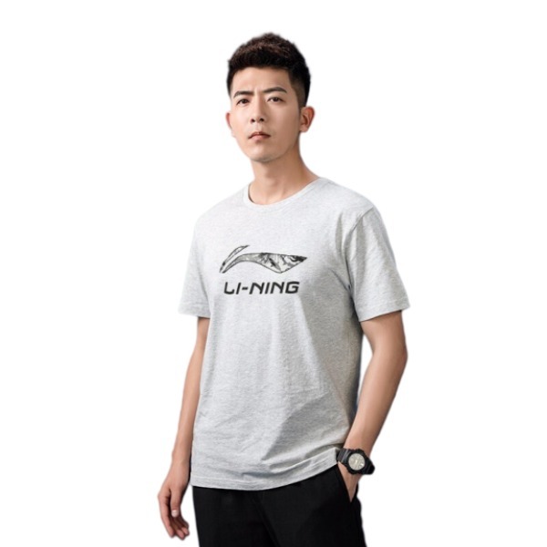 Li Ning 圆领透气运动短袖T恤 男女同款 AHSQ097