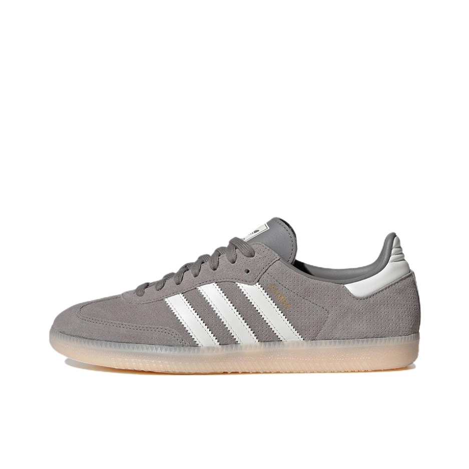 推荐商品：adidas Originals Samba OG T头鞋 板鞋 经典复古舒适百搭耐磨合成革圆头薄底贴合 灰色