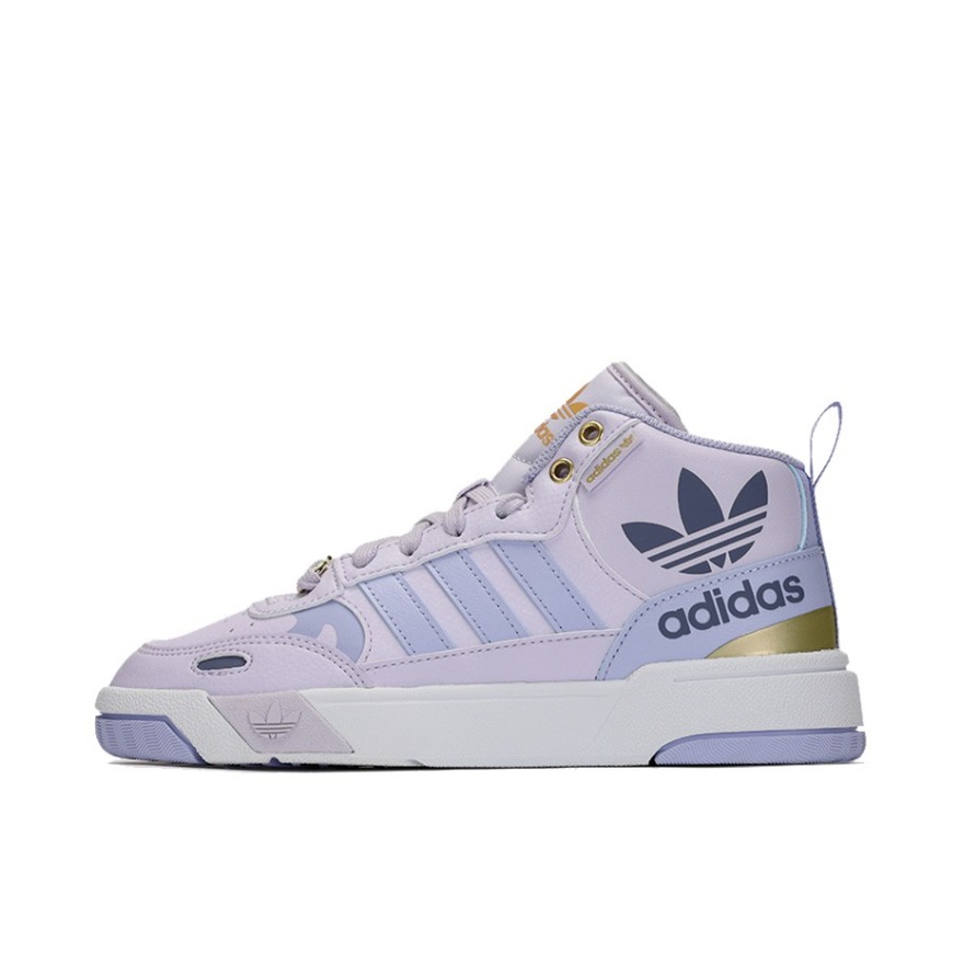 推荐商品：adidas Originals Post Up 板鞋 复古休闲防滑耐磨轻便篮球风圆头 紫色/蓝色/香芋紫