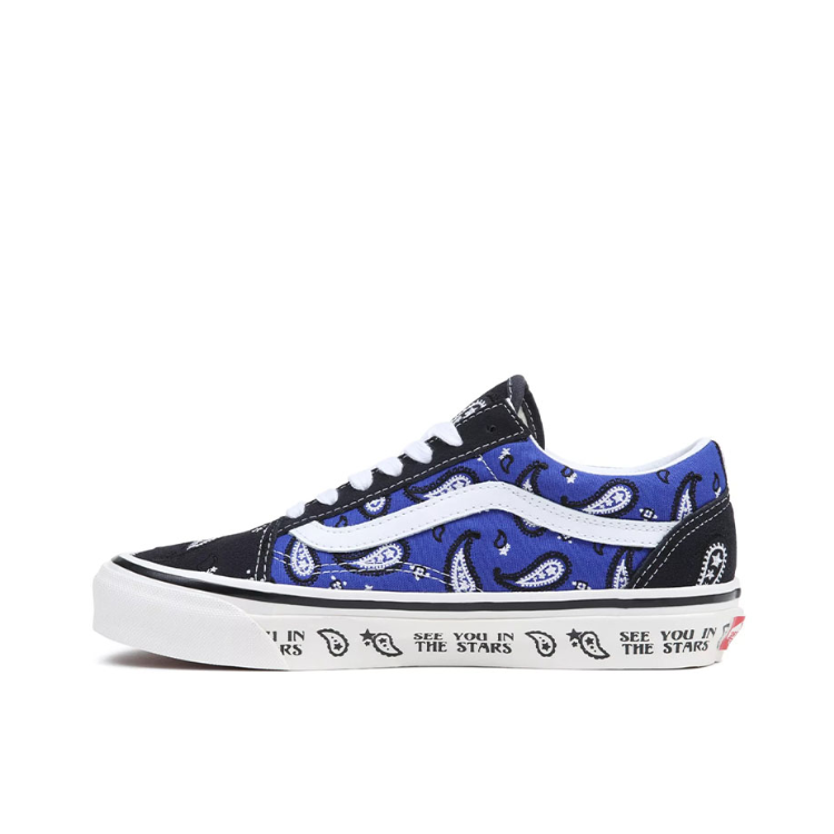 推荐商品：Vans/范斯 Old Skool 滑板鞋 板鞋 轻便防滑复古舒适经典 黑色/蓝色/腰花果