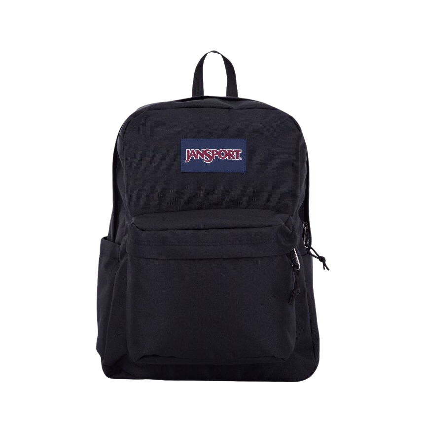 推荐商品：Jansport 中号 经典款织物垂感高中初中校园拉链开合防泼水侧袋电脑背包双肩包